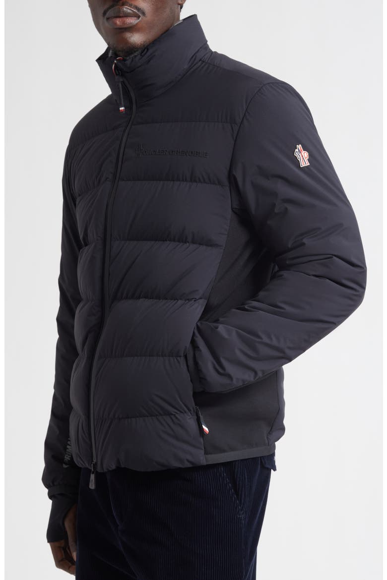 Araripe Mixed Media Down Jacket, Alternate, color, BLACK