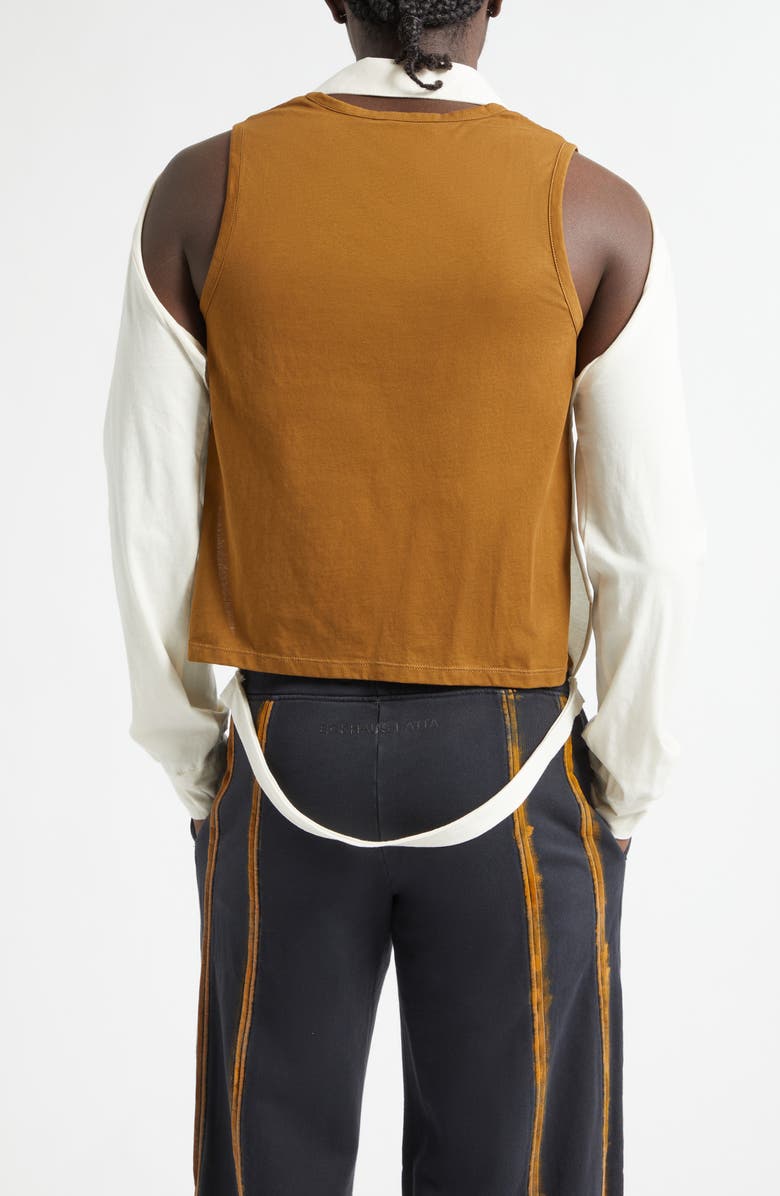 Eckhaus Latta Hugging Long Sleeve Polo, Alternate, color, 