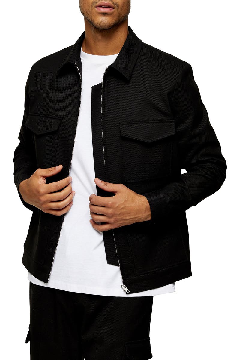Topman Four-Pocket Classic Fit Shirt Jacket, Main, color, 