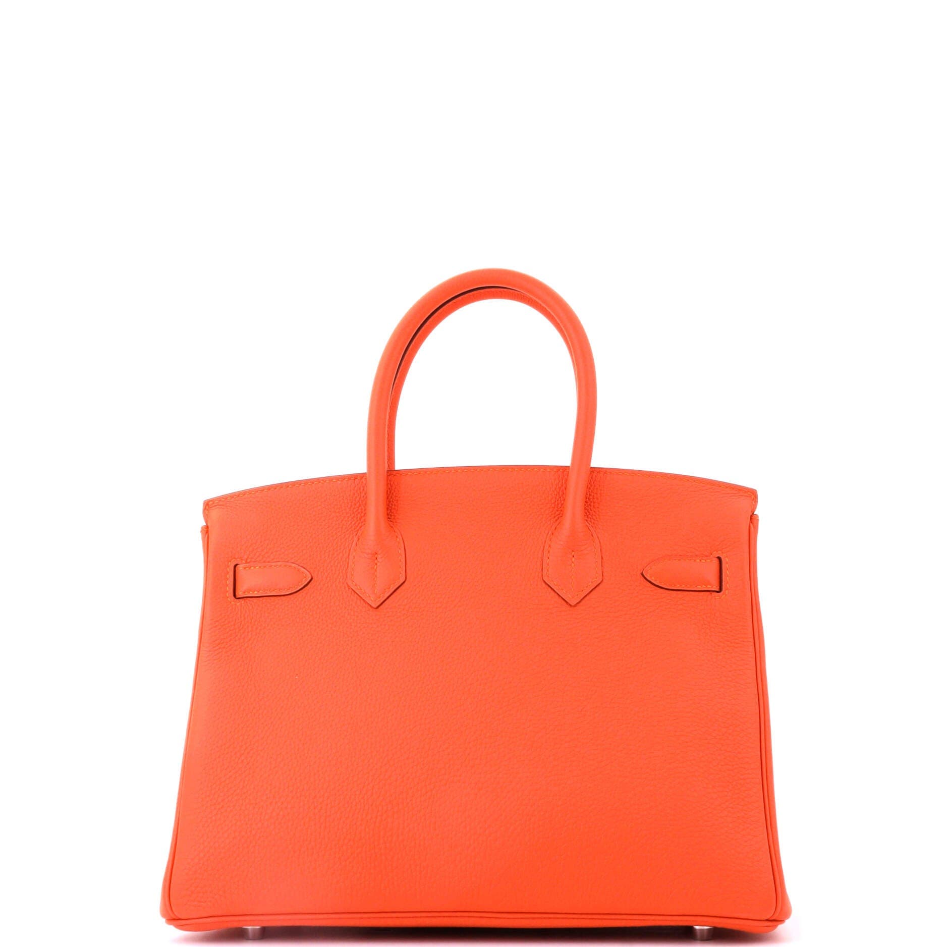 Pre-Owned Hermes Birkin Handbag Orange Togo with Palladium Hardware 30, Alternate, color, Feu