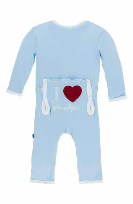 KicKee Pants I Heart Appliqué Snap Romper