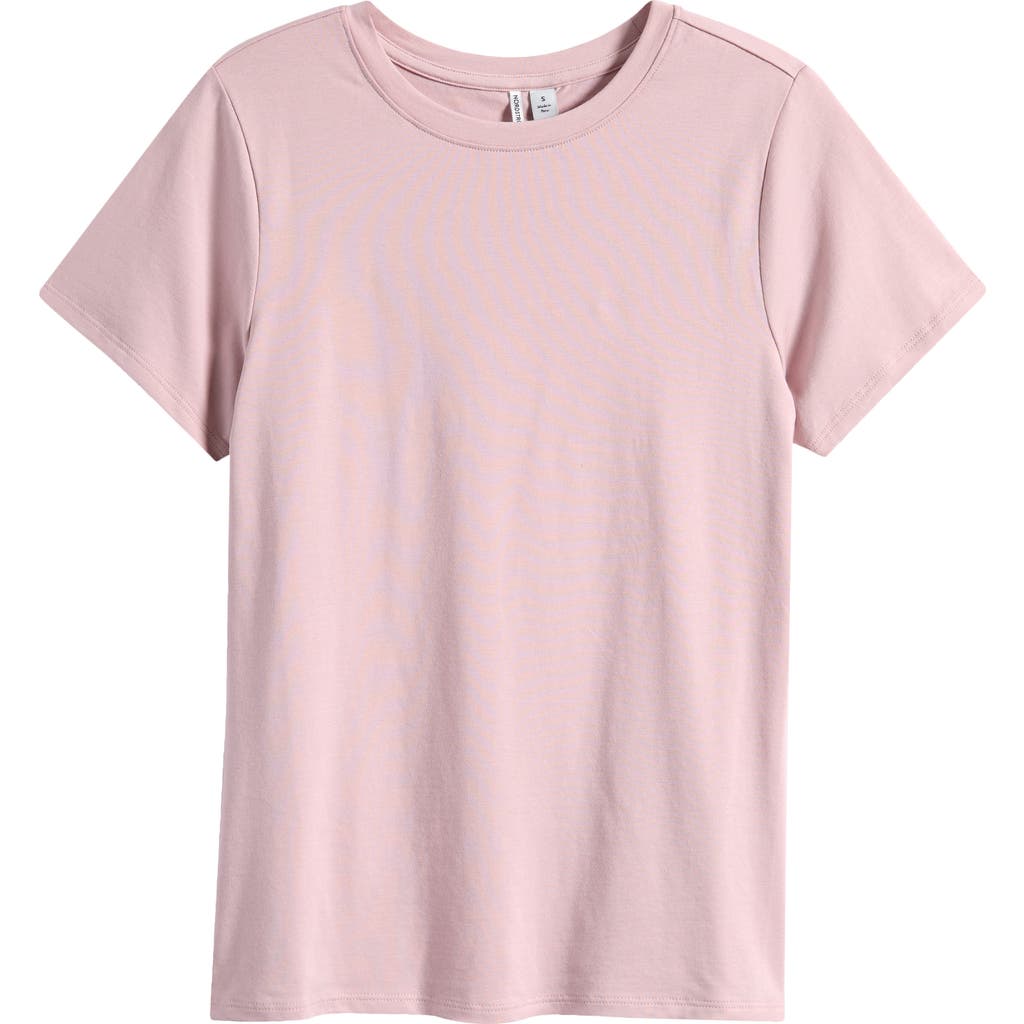 Nordstrom Pima Cotton Blend Crewneck T-shirt In Pink