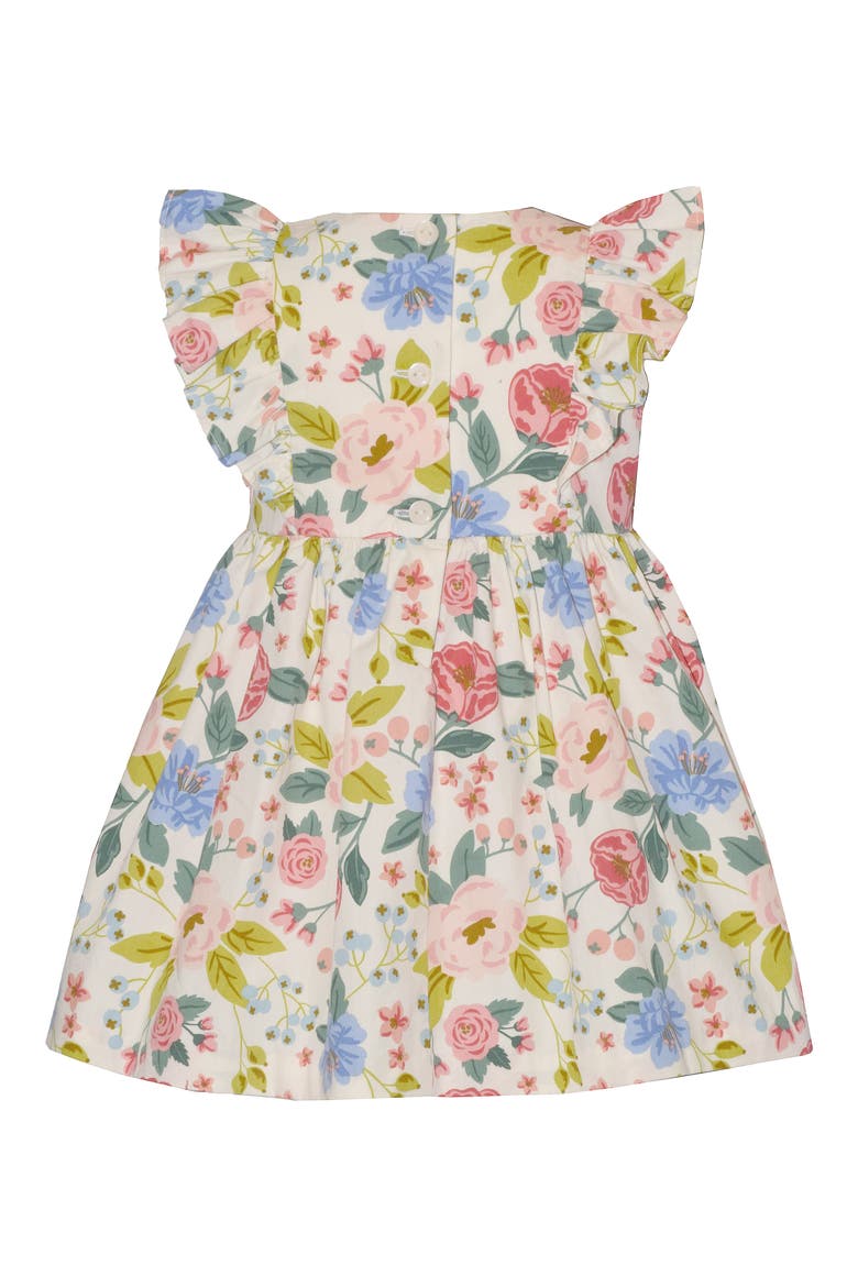 Floral Smocked Dress, Alternate, color, IVORY FLORAL