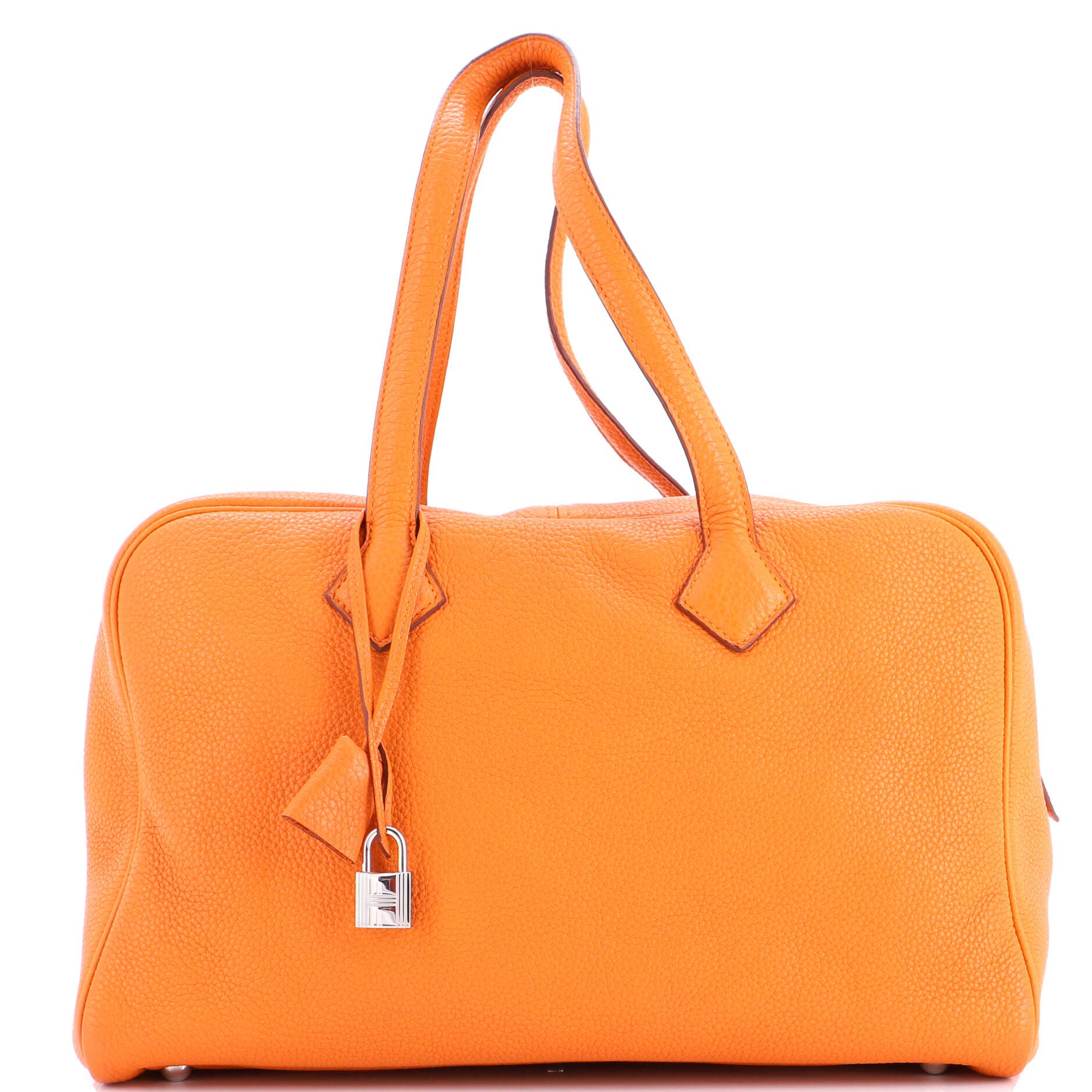Pre-Owned Hermes Victoria II Bag Clemence 35, Main, color, Orange H