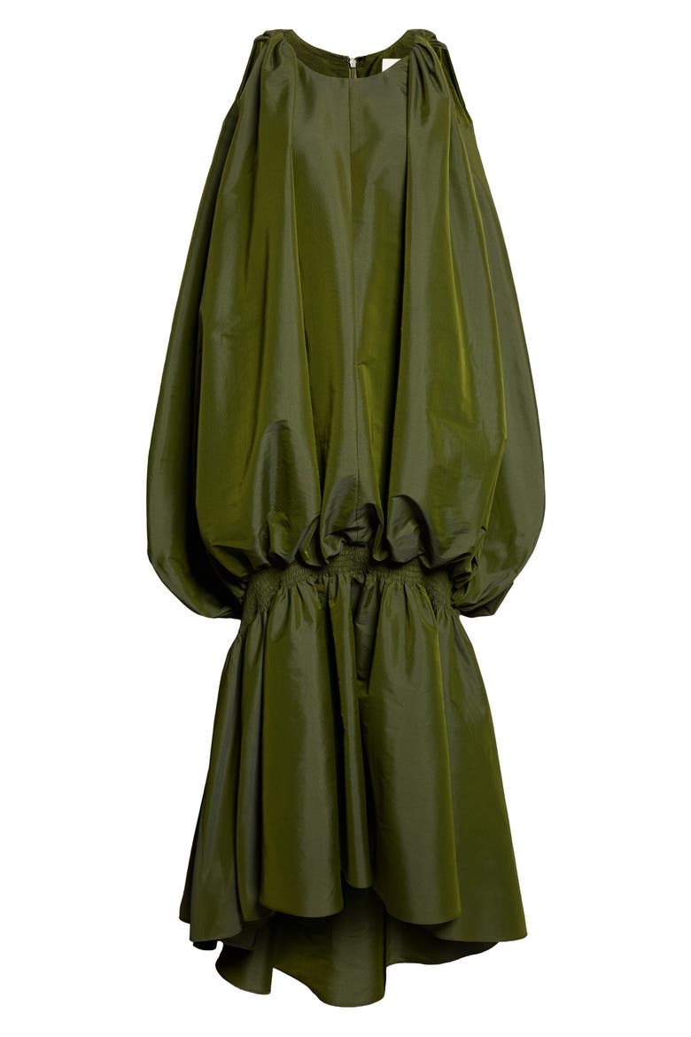 Silk Jellyfish Gown, Alternate, color, CALLALOO