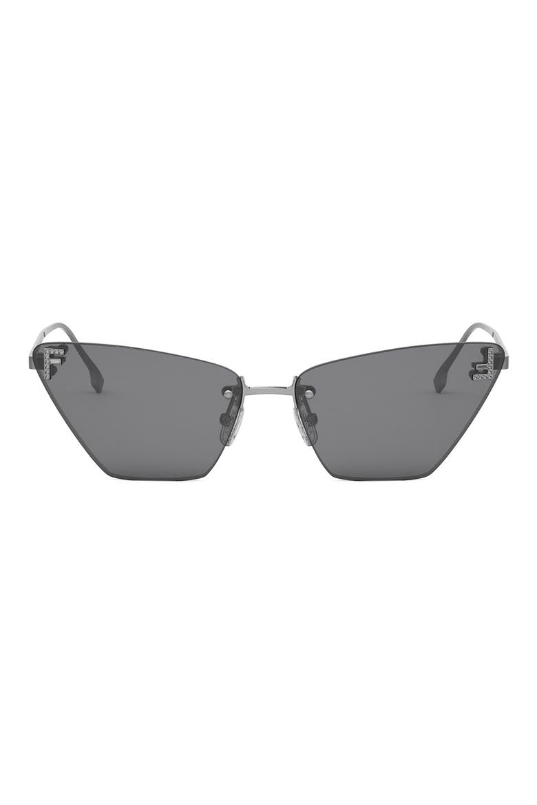 First Crystal 57mm Cat Eye Sunglasses, Main, color, GRYO/ROVXG