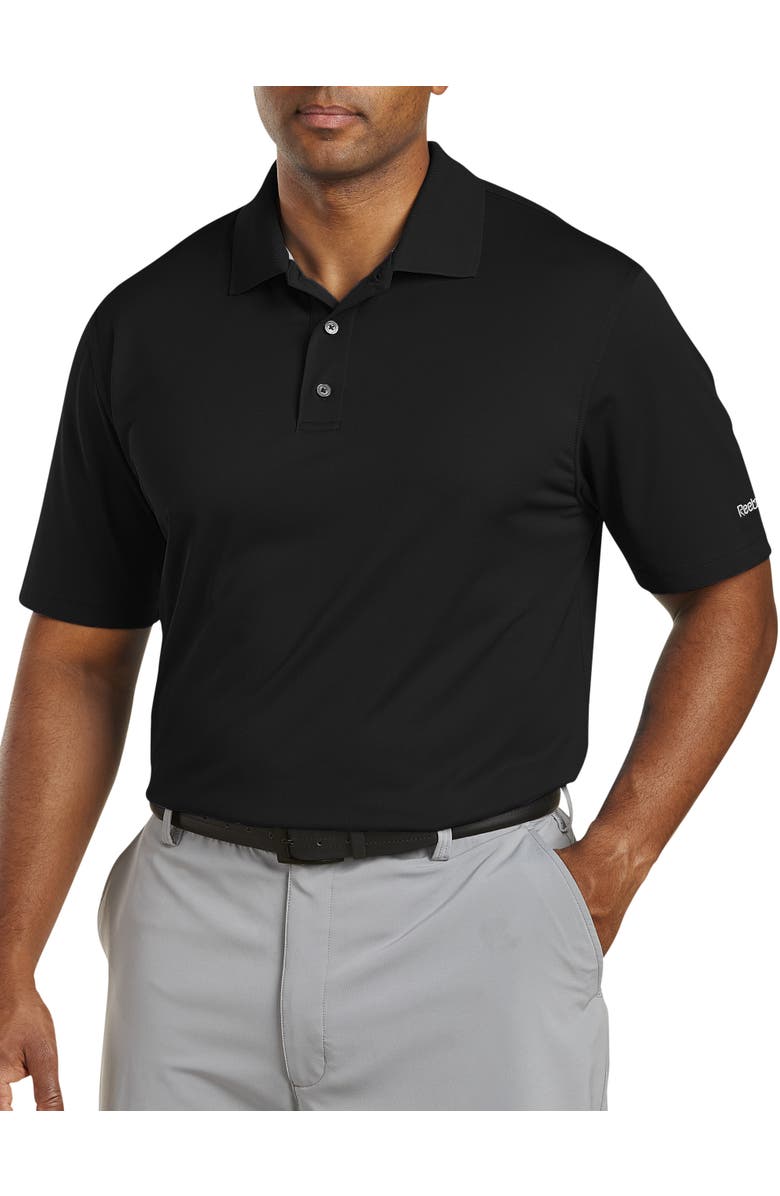 Reebok Performance Solid Polo, Main, color, Black