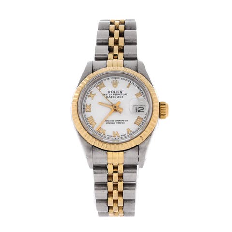 Oyster Perpetual Datejust Automatic Watch Stainless Steel and Yellow Gold 26
