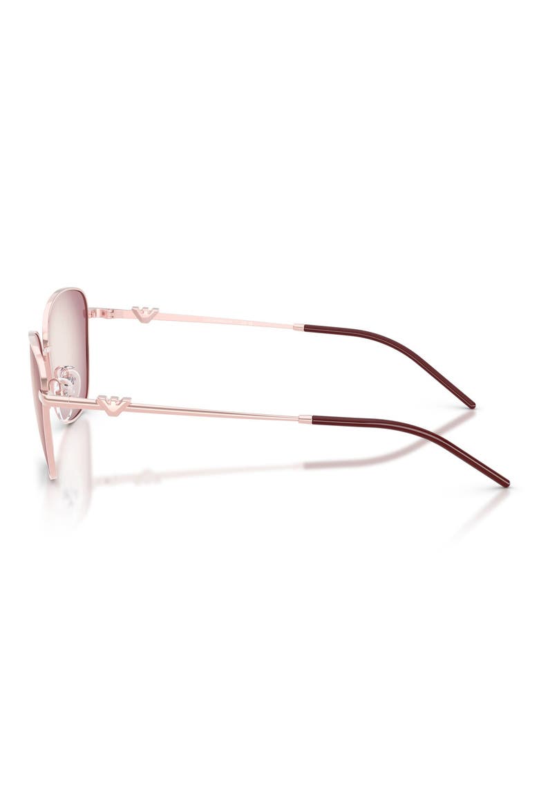 57mm Irregular Sunglasses, Alternate, color, SHINY METALIZED PINK / VIOLET
