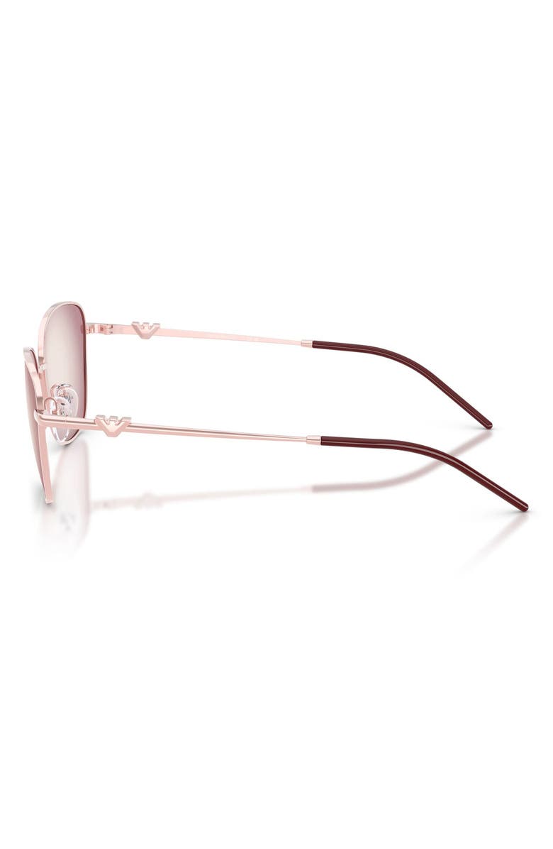 Emporio Armani 57mm Irregular Sunglasses, Alternate, color, Shiny Metalized Pink / Violet