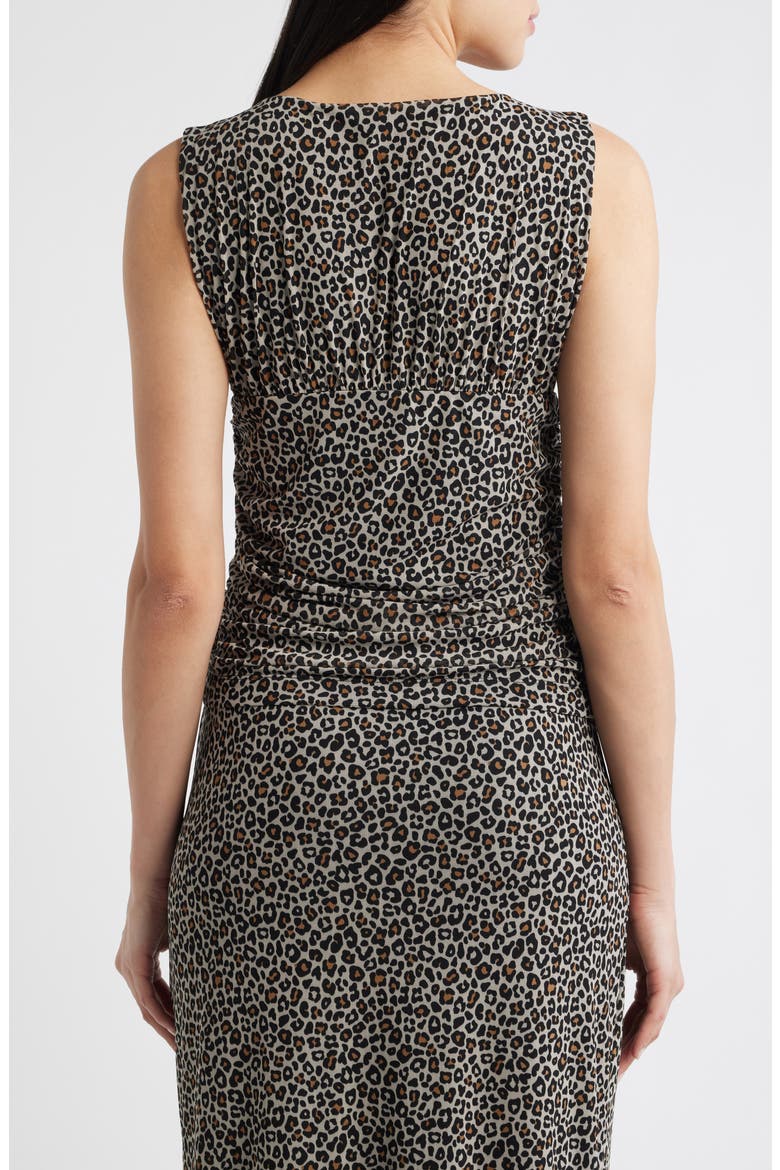 Ruched Empire Waist Sleeveless Top, Alternate, color, TAUPE