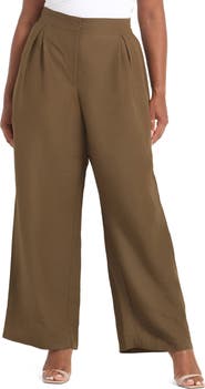 Estelle Katrina High Waist Pleated Wide Leg Pants