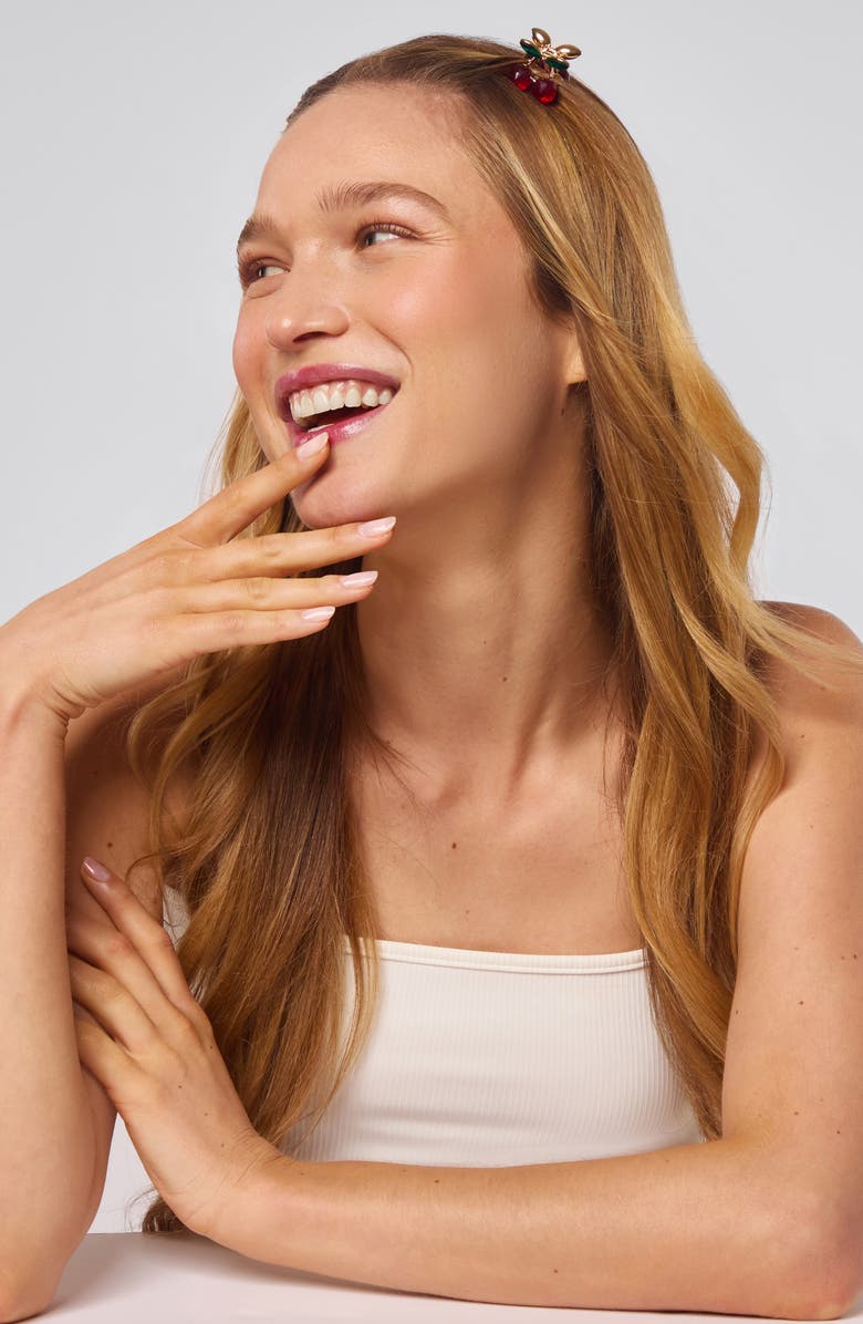 Kitsch 2-Pack Mini Cherry Crystal Claw Clips, Alternate, color, 