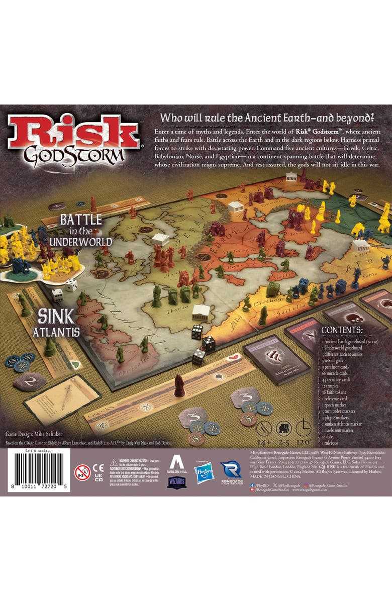 Renegade Game Studios Risk Godstorm Command 5 Cultures, Strategy Game, Alternate, color, Multicolored