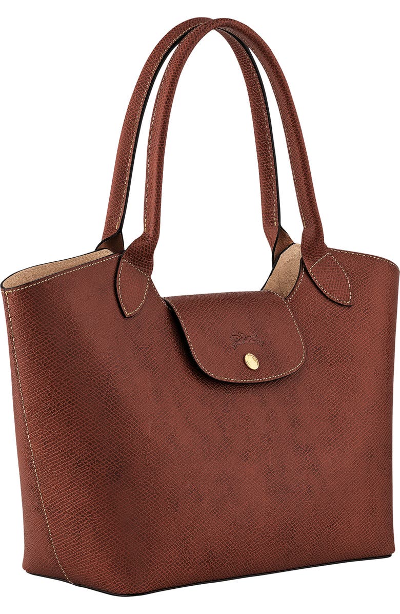 Longchamp Épure Leather Shoulder Tote, Alternate, color, Brown