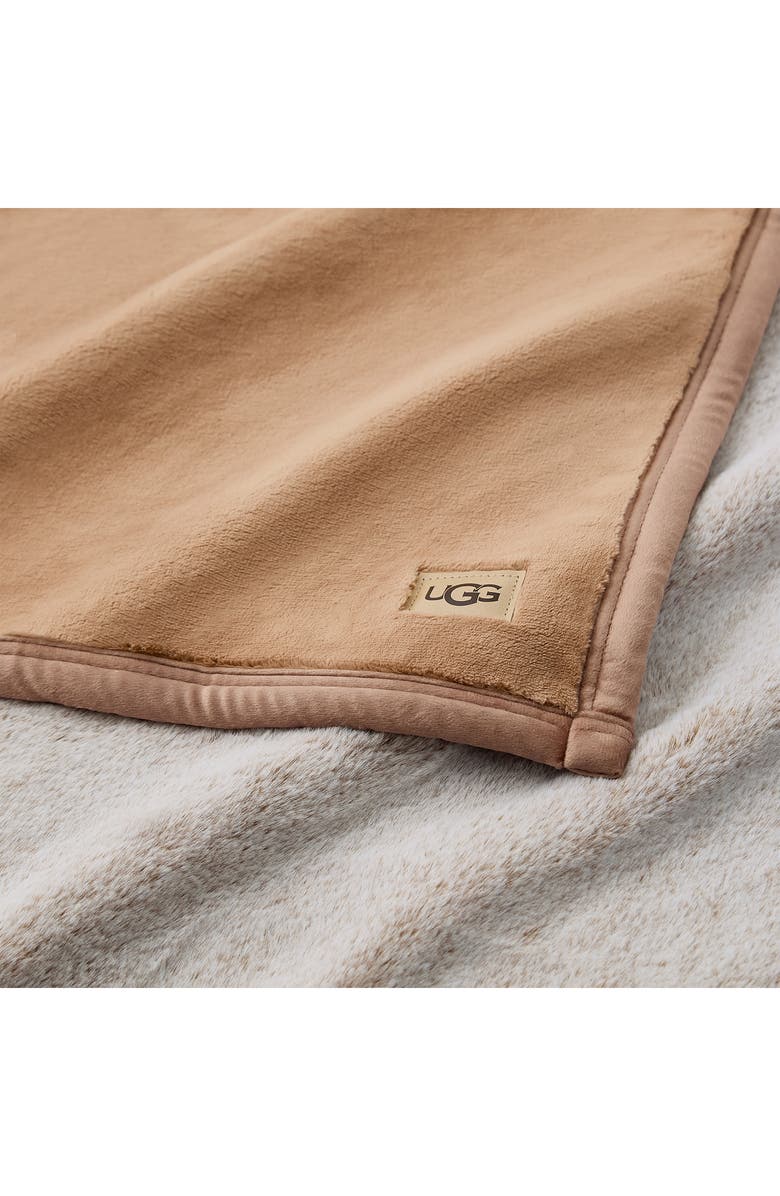 UGG<sup>®</sup> Salt Creek Faux Fur Throw Blanket, Alternate, color, Sandalwood