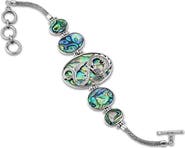 SAMUEL B. Sterling Silver Oval Abalone Dragon Bracelet