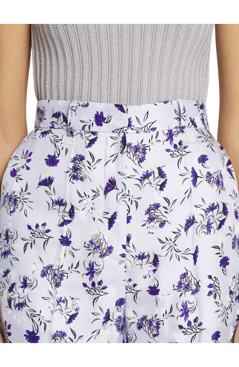 Lanvin Printed Wide Leg Silk Pants, Alternate, color, 