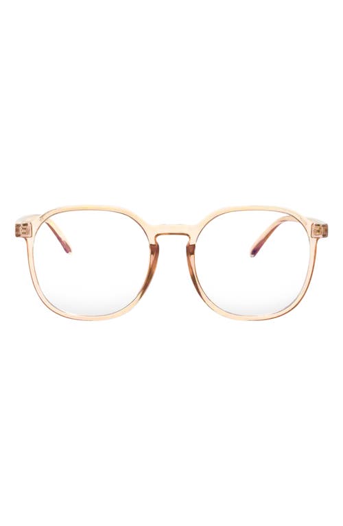 Fifth & Ninth 55mm Ruby Round Blue Light Blocking Glasses in Tan/Clear  product
