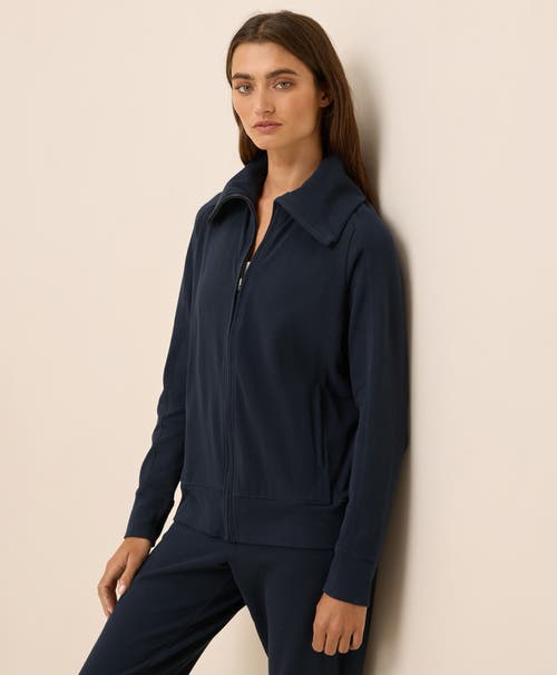 Pact Organic Cotton Cloudknit Zip Jacket In Multi