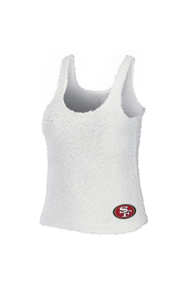 Women's WEAR by Erin Andrews Cream San Francisco 49ers Plus Size Cozy Scoop Neck Tank Top & Pants Set, Alternate, color, Cream