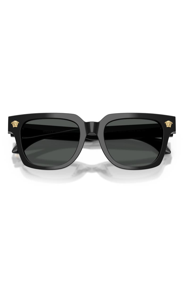 Versace 52mm Square Sunglasses, Alternate, color, Black / Dark Grey