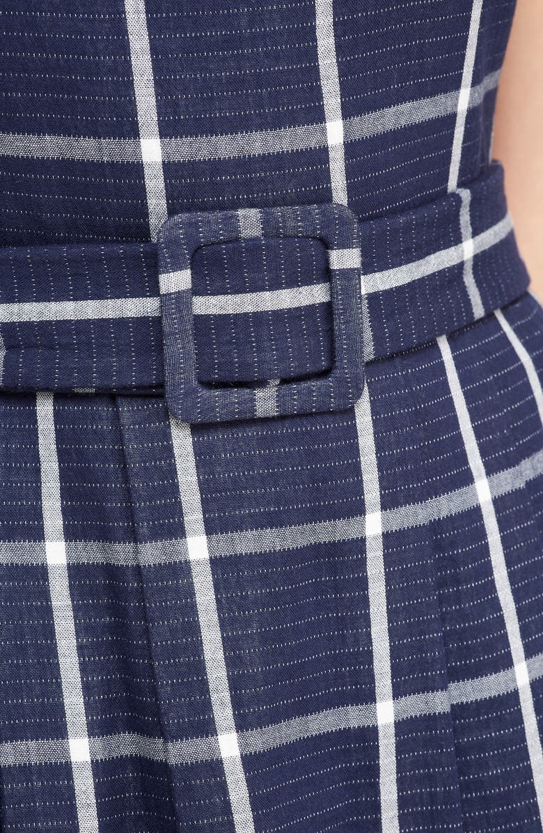 Gal Meets Glam Collection Karen Square Neck A-Line Dress, Alternate, color, 