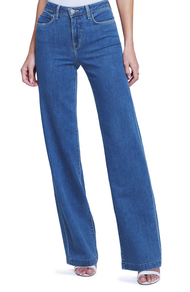L'AGENCE Clayton Wide Leg Jeans, Main, color, 