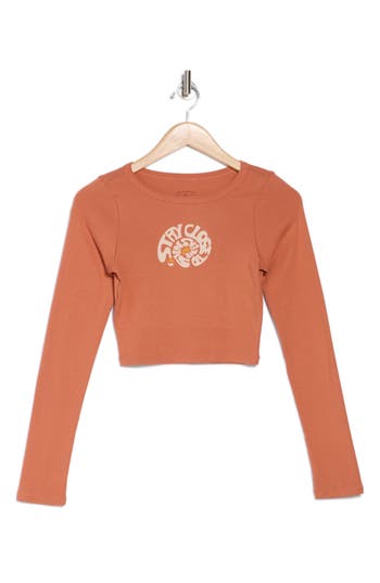Billabong Close To You Long Sleeve Graphic Top In Kiss The Earth