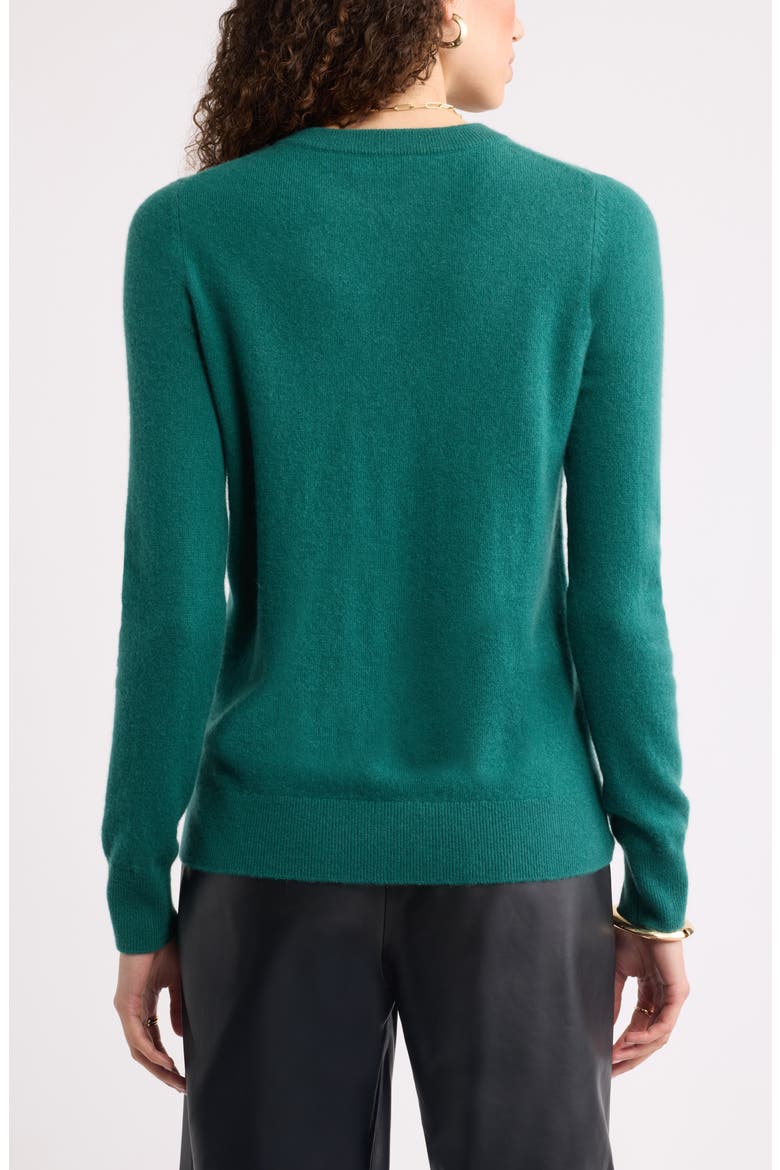 Cashmere Crewneck Sweater, Alternate, color, GREEN AVENTURINE