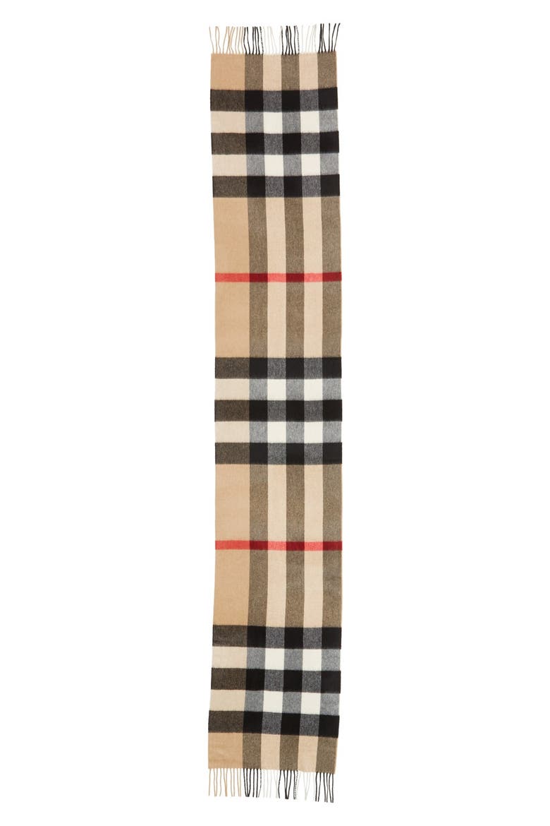 Cashmere Scarf, Alternate, color, CAMEL CHECK