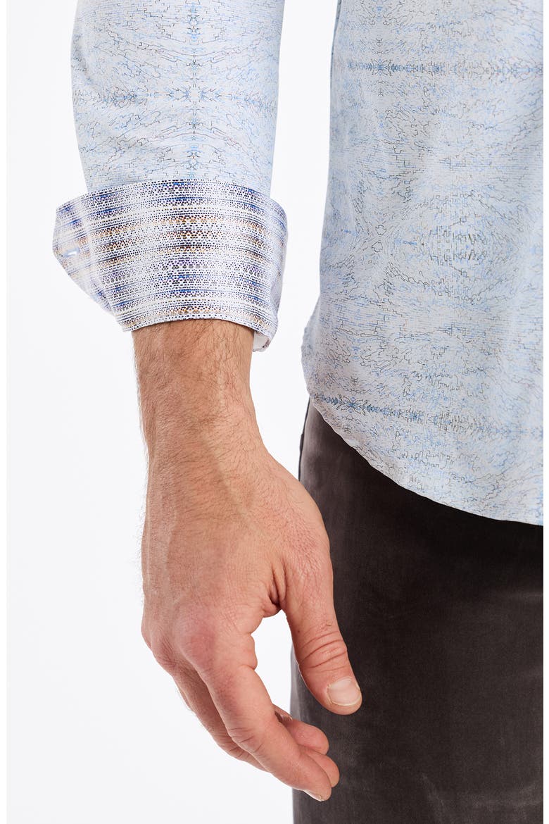 Irving Knit Button-Up Shirt, Alternate, color, BLUE
