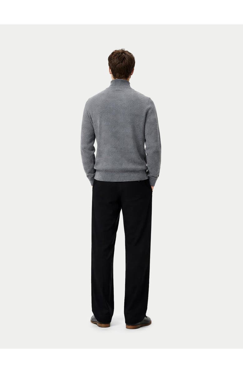 Gobi Cashmere Men's Cashmere Waffle Knit Half-Zip Sweater, Alternate, color, Stone Gray