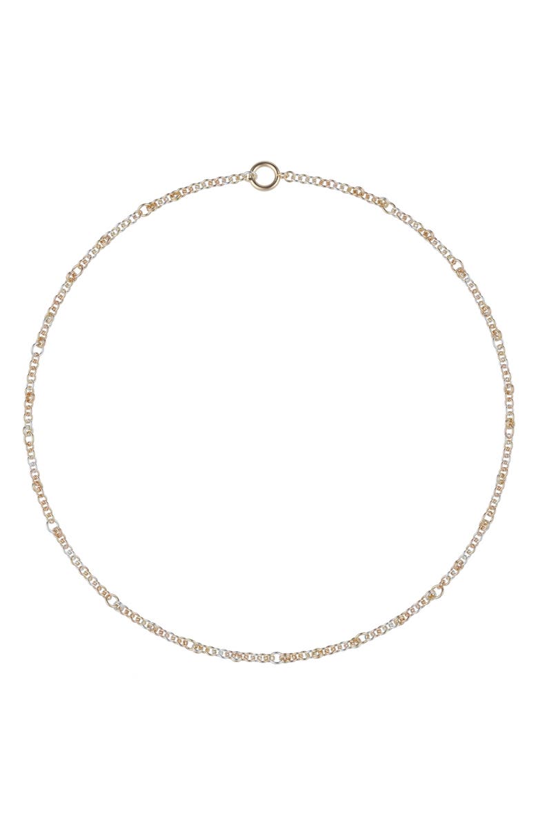 Spinelli Kilcollin Two-Tone Gravity Chain Necklace, Main, color, 18K Yellow Gold/ Silver