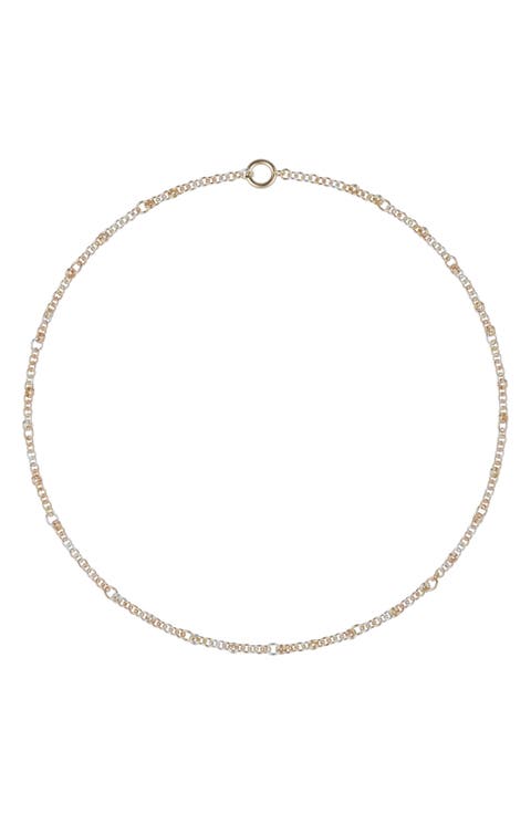 Two-Tone Gravity Chain Necklace