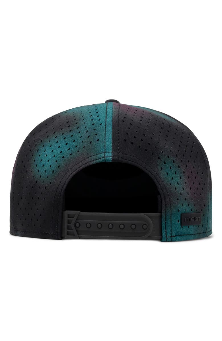 Melin Trenches Icon Aura Hydro Performance Snapback Hat, Alternate, color, Northern Aura