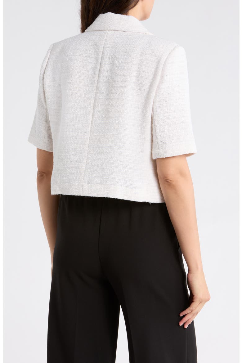 Short Sleeve Tweed Jacket, Alternate, color, NATURAL