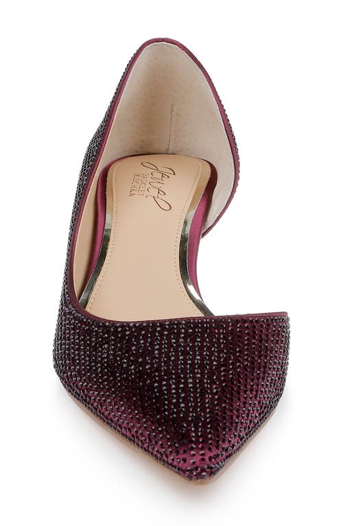 Jewel Badgley Mischka Teegan Half D'orsay Pointed Toe Kitten Heel Pump