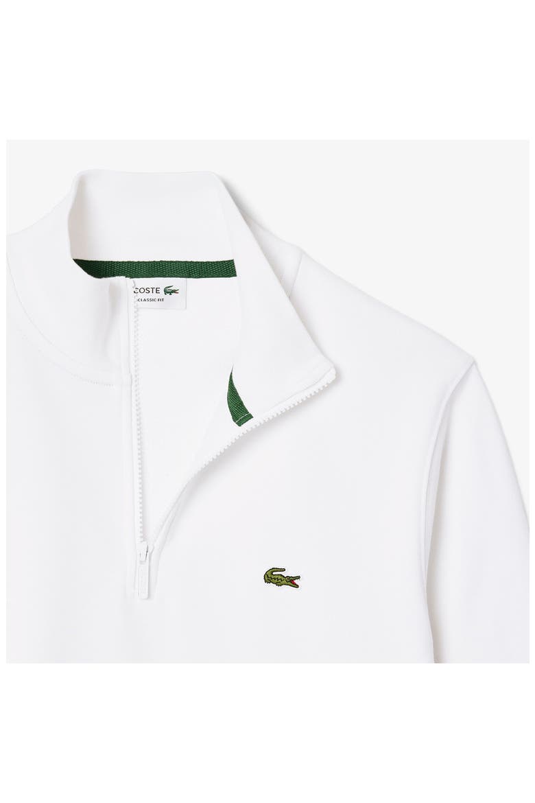 Cotton Fleece Half Zip Pullover, Alternate, color, WHITE