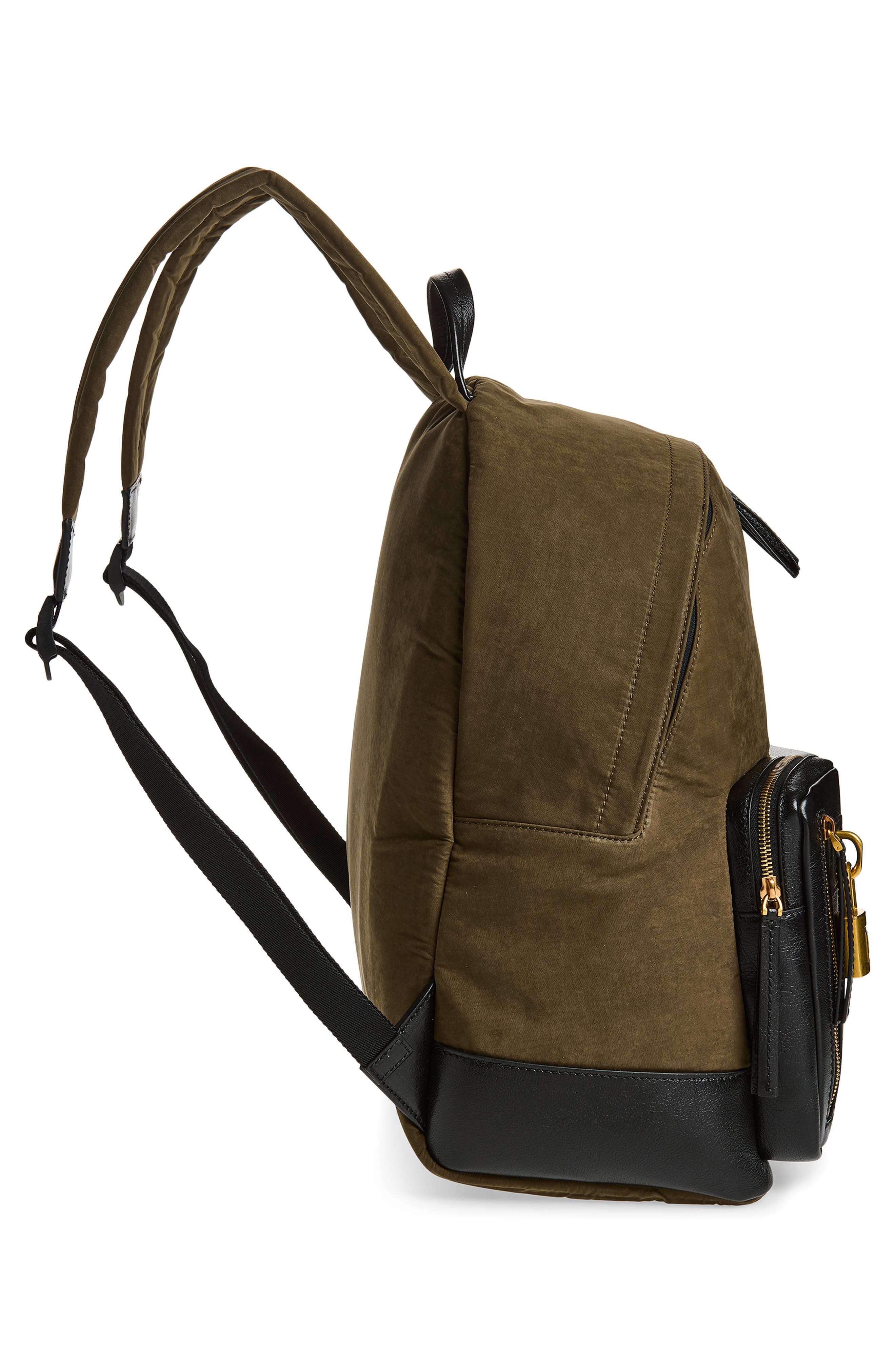 Balmain Pulse Backpack, Alternate, color, Uij Khaki/ Black