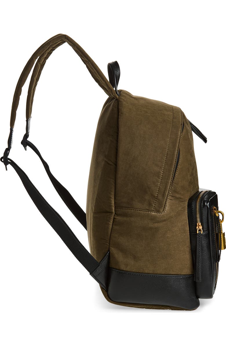 Balmain Pulse Backpack, Alternate, color, Uij Khaki/ Black
