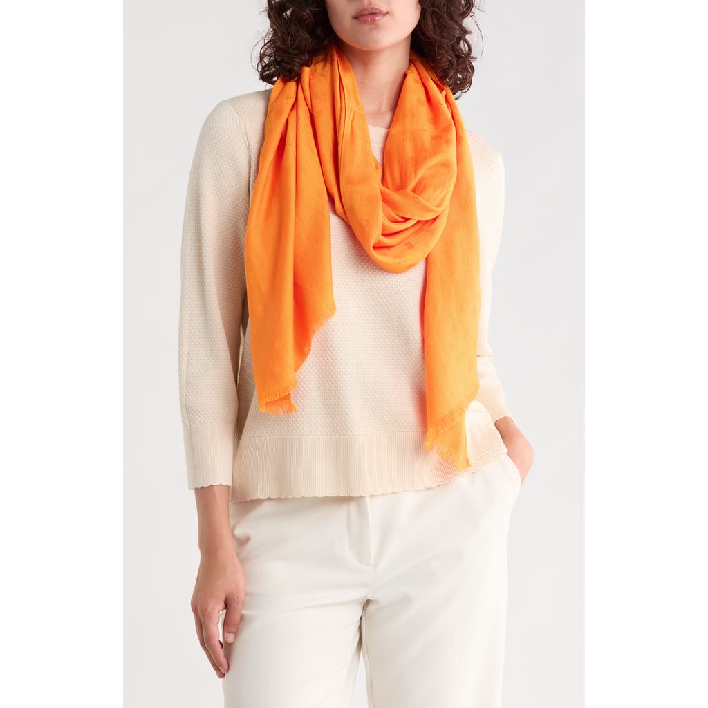 KARL LAGERFELD PARIS Karl Icon Pashmina in Marmalade at Nordstrom Rack