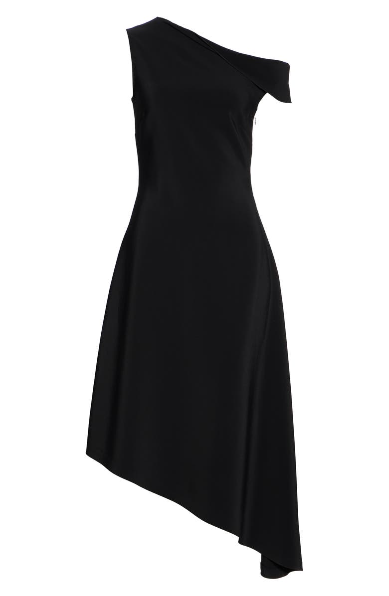 Rosetta Getty One-Shoulder Asymmetrical Midi Dress, Alternate, color, 