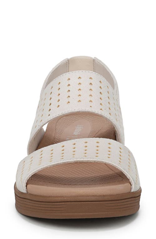 Bzees Women's Festive Washable Slingback Wedge Sandals In Eggnog