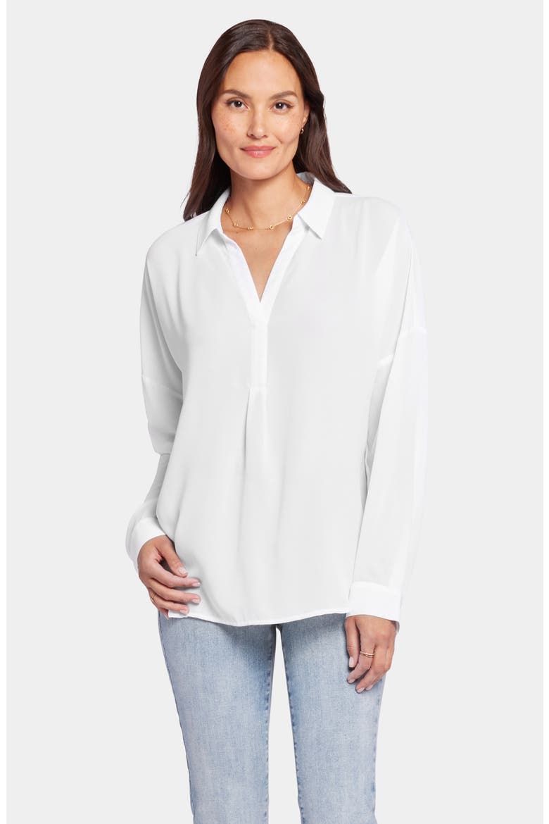 Becky Recycled Polyester Georgette Blouse, Alternate, color, OPTIC WHITE