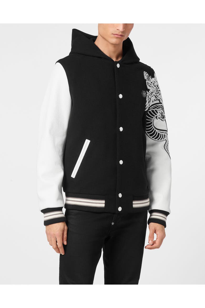 Bomber Monogram Men, Main, color, black