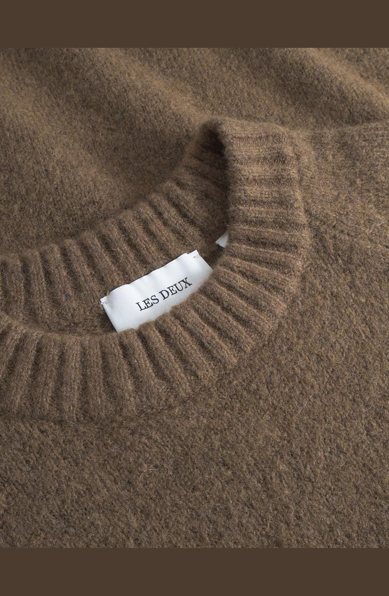 Les Deux Gilbert Crewneck Sweater, Alternate, color, Teak