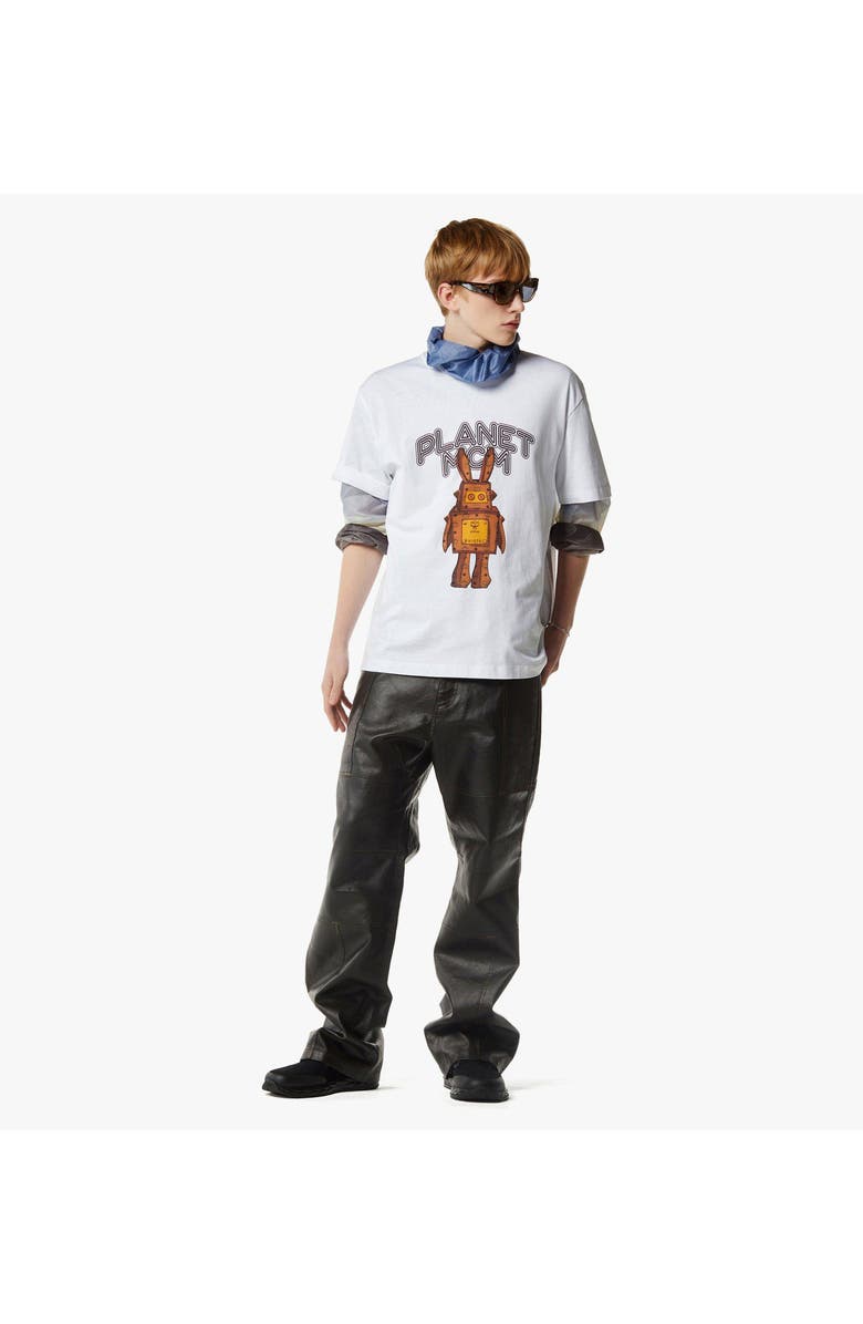 MCM Planet MCM Rabot T-Shirt in Organic Cotton, Alternate, color, White