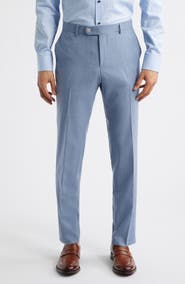 BOSS Genius Slim Fit Flat Front Stretch Dress Pants