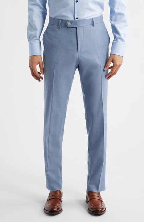 BOSS Genius Slim Fit Flat Front Stretch Dress Pants